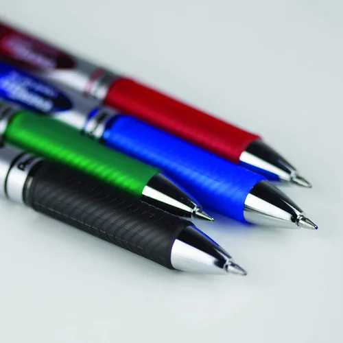 Vista 15 de Pentel EnerGel Pearl RTX, 0.028 in, tinta negra, caja de 12 (BL77PWP-A)