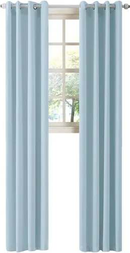 Vista 122 de LA PALMA Cortinas opacas con aislamiento térmico y ojales, para sala de estar, dormitorio, paquete de 2 paneles