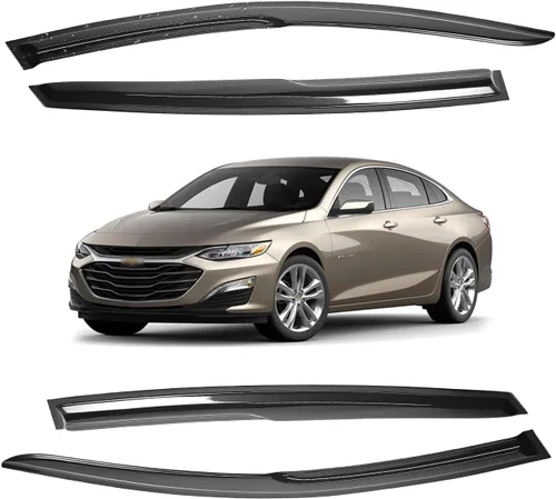 Vista 23 de Viseras para ventanas para Mazda 3 Sedán 4 puertas 2004 2005 2006 2007 2008 2009 estilo JDM Mugen, deflector de viento, protector solar y de lluvia