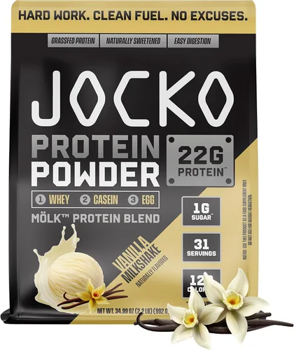 Vista 5 de Jocko Fuel Paquete – Polvo de proteína de vainilla Mölk + polvo de monohidrato de creatina para hombres y mujeres – Paquete para rendimiento