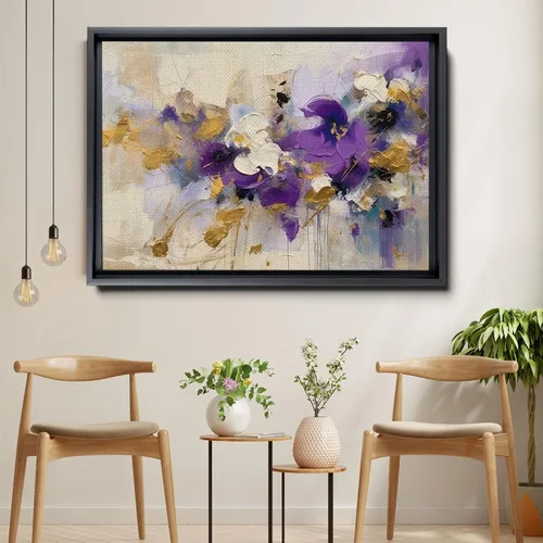 Vista 2 de Abstract Horizons, Canvas Painting - Fusion of Acrylic and, Creating Captivating Wall Art