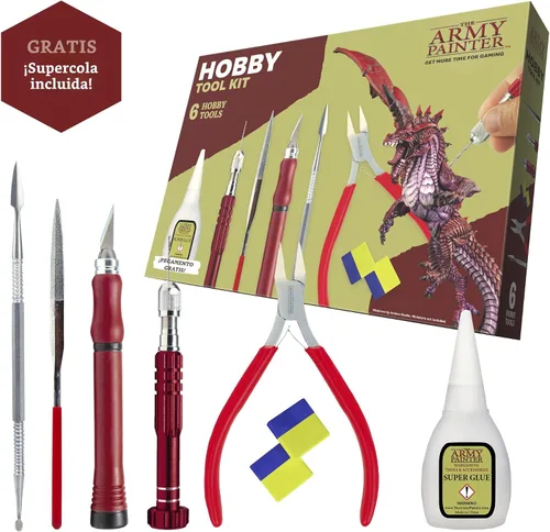 Vista 2 de The Army Painter, Kit de herramientas Hobby con pegamento y 6 herramientas: taladro con 3 brocas, cuchillo de hobby, cortador lateral, herramienta