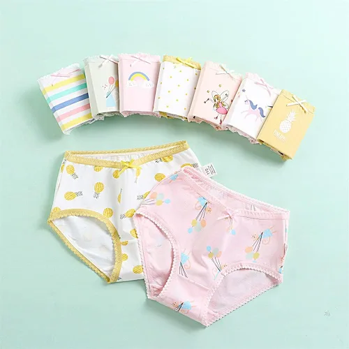 Vista 5 de Ropa interior de algodón suave para niñas, paquete de 4
