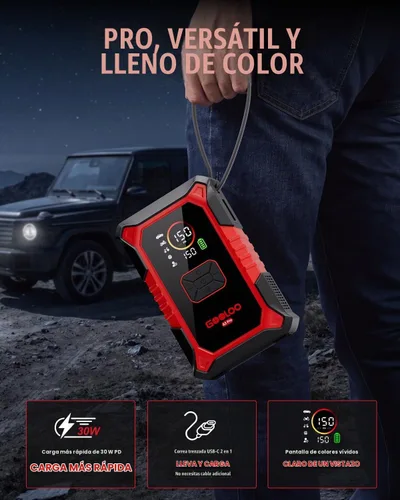 Vista 8 de GOOLOO A3 Pro 12V 3000A Arrancador portátil del salto del coche