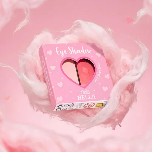 Vista 7 de MISS NELLA Maquillaje para sombra de ojos para niños - Cielos rosados, juguete cosmético para niños, maquillaje no tóxico