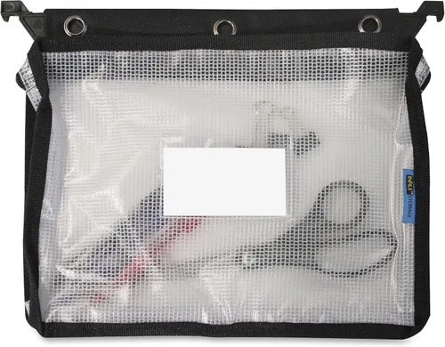 Vista 2 de Advantus Bolsa expansible con cremallera, 13 x 9.25, negro/transparente