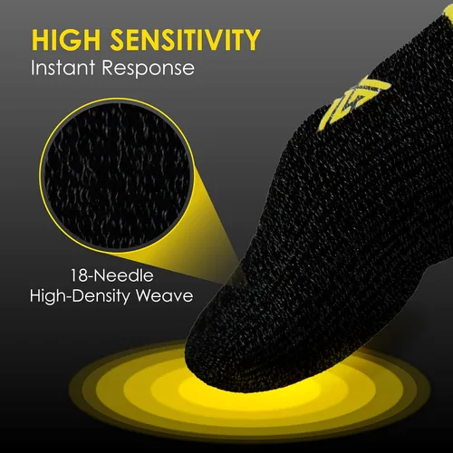 Vista 3 de Paquete de 6 fundas para dedos para juegos de teléfono móvil Gaming Corps ClawSocks - Carbono