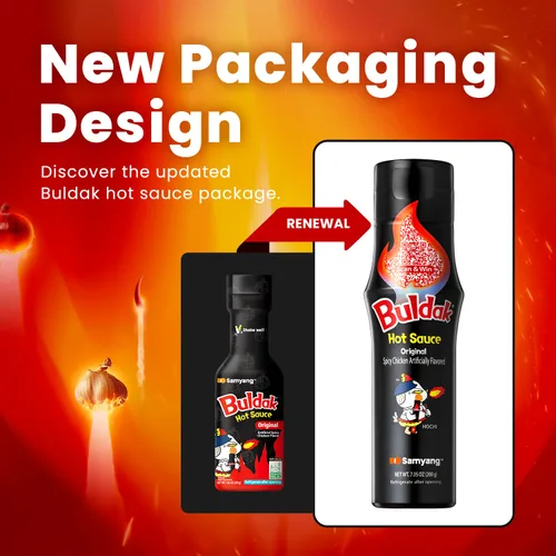 Vista 5 de Samyang Buldak - Salsa picante original, sabor a pollo coreano picante [5.57 fl oz (200g) x 2 envases]