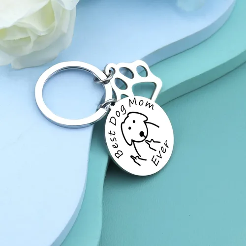 Vista 4 de Davrock Dog Mom Gifts for Women Cat Mom Gifts for Women New Puppy Fur Baby Owners Cat Lover Mama Engraved