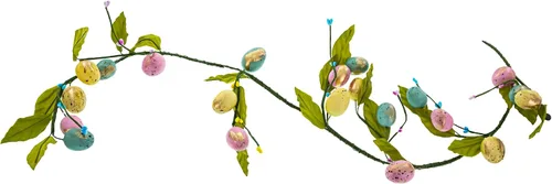 Vista 3 de BestPysanky Juego de 2 guirnaldas de huevos de Pascua con hojas