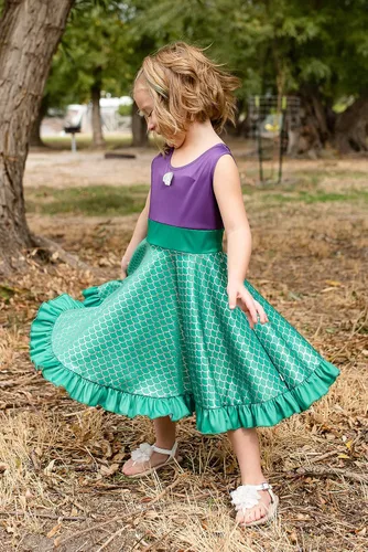 Vista 4 de Little Adventures Vestido de princesa sirena