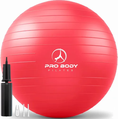 Vista 15 de ProBody Pilates Pelota de Ejercicio - Bola de Balance de Varios Tamaños de Grado de Gimnasio para Fitness, Yoga, Entrenamiento, Embarazo y Terapia