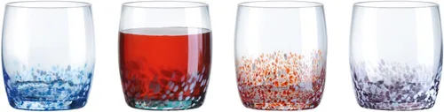 Vista 10 de Speckle - Copas de champán hechas a mano, vajilla perfecta para bodas y celebraciones, 8.5 onzas, multicolor, juego de 4 elegantes copas de champán