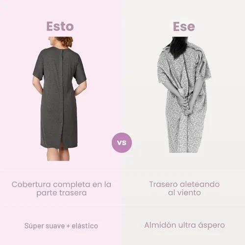 Vista 6 de Frida Mom Bata de trabajo de parto y parto para hospital, con broches fáciles, bata de lactancia sin etiquetas con acceso piel a piel y cobertura