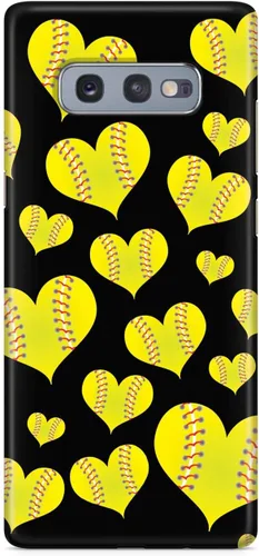 Vista 23 de Inspired Cases - Compatible con iPhone Xs Max - Funda protectora con textura 3D para Apple iPhone Xs Max - Patrón de corazón de sóftbol