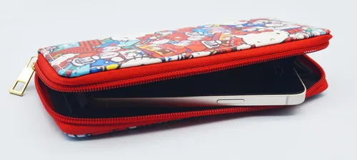 Vista 3 de Cartera larga Sanliou, Gatito rojo, Cqb-kitty 6c