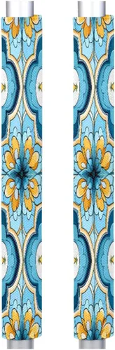 Vista 12 de Juego de 2 cubiertas para manija de puerta de refrigerador con patrón de mariposa negra, cubiertas para manija de cocina, protector