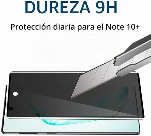 Vista 4 de Fotbor Paquete de 2 protectores de pantalla de vidrio para Samsung Galaxy Note 10 Plus Funda de cobertura completa antiarañazos de dureza 9H