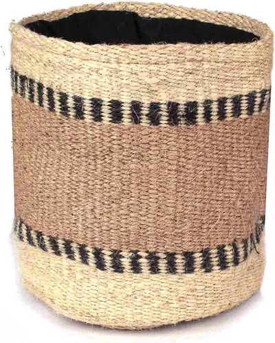 Vista 19 de Cesta de Maceta de Yute Resistente, Cesta Tejida Moderna, Maceta para Flores, Maceteros de Interior para Suelo, Cesta Organizadora de Almacenamiento