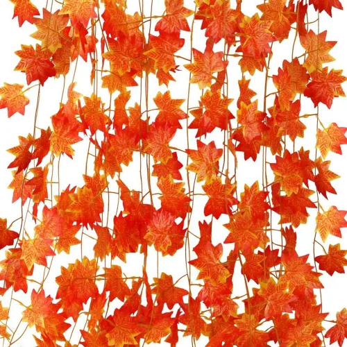 Vista 10 de Hojas de hiedra artificial de 84 pies, guirnalda colgante de vid falsa, follaje para el hogar, cocina, jardín, oficina, boda, decoración de pared