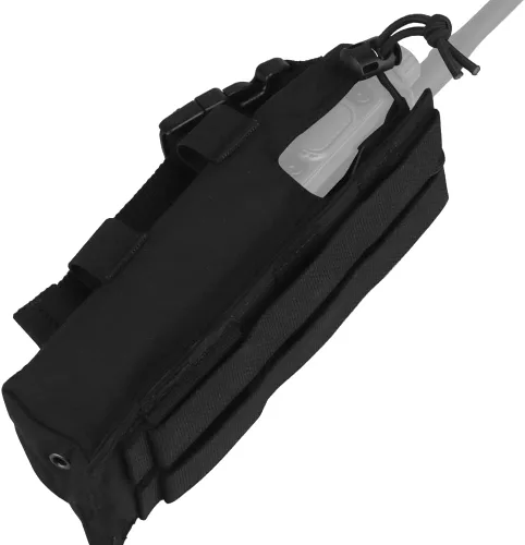 Vista 3 de Funda de radio táctica para cinturón de servicio Walkie Talkie modo de Eversión MOLLE Radio bolsa para chaleco, compatible con PRC 152 148 modelos
