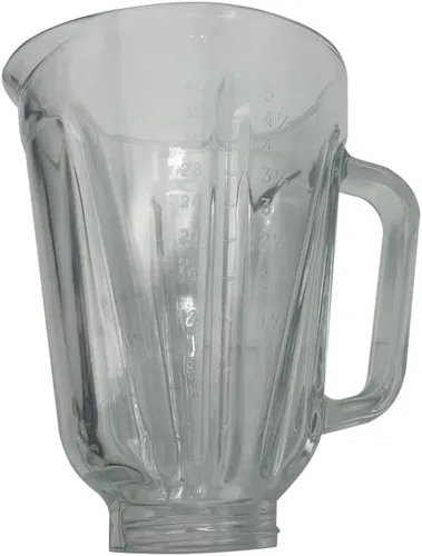 Vista 5 de Jarra redonda de vidrio de 5 tazas de 40 onzas o recipiente de repuesto para jarra de vidrio 3310-656 con tapa, compatible con Hamilton Beach