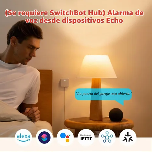 Vista 6 de SwitchBot Sensor de contacto de alarma de puerta – Alarma de ventana inalámbrica de seguridad inteligente para el hogar y sensor de puerta, añade