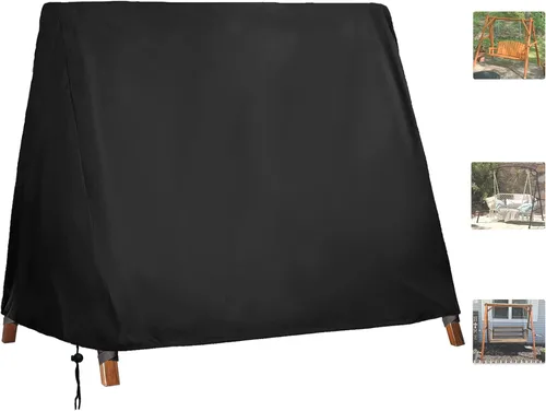 Vista 12 de FLYMEI Funda de columpio para exteriores, cubierta de hamaca de 2 plazas triples para porche, toldo y otros muebles de patio, impermeable