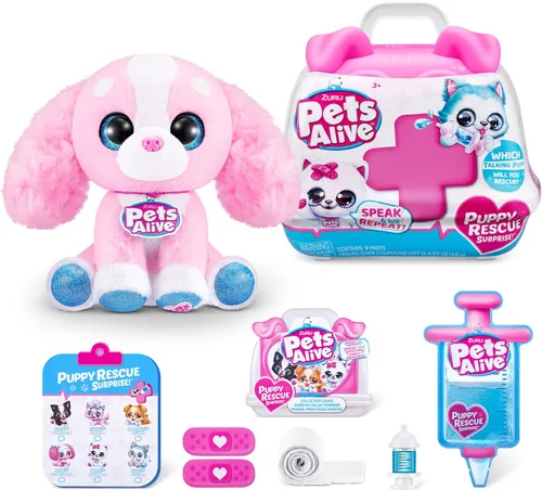 Vista 8 de Pets Alive Pet Shop Surprise Serie 2 (cachorro) de ZURU, suave juguete de peluche interactivo electrónico, habla y repite (Speak and Repeat)