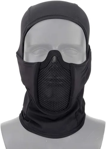 Vista 2 de Pasamontañas de malla con cubierta facial completa, antipolvo, resistente al viento, para paintball Airsoft