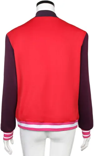 Vista 4 de FirstCos Wonder Egg Priority Kawai Rika - Sudadera con capucha para cosplay, diseño de girasoles rojos