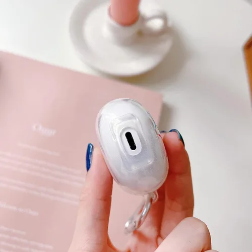 Vista 6 de DAYJOY Funda protectora de TPU suave y transparente con diseño de flores divertidas, compatible con Redmi Buds 4 auriculares, funda protectora