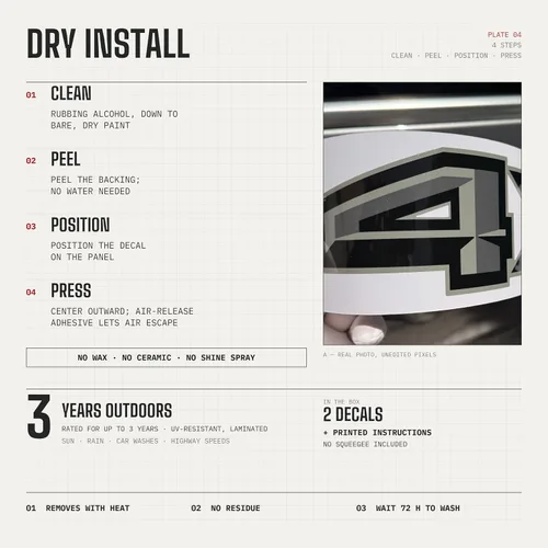 Vista 5 de GOLD HOOK Calcomanías 4x4 Diamante Gris para Ford F-150 2015-2020