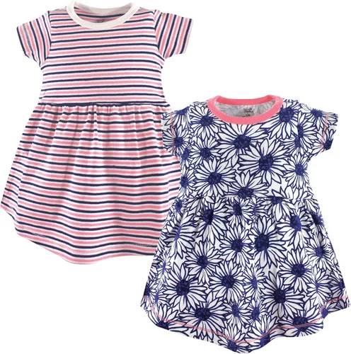 Vista 12 de Touched by Nature - Vestidos de manga corta y manga larga de algodón orgánico para niñas pequeñas, bebés y mujeres Manga larga con flores abstractas