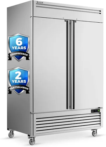 Vista 15 de Coolski Congelador comercial de 19.32 pies cúbicos con puerta sólida, ventilador de congelador de acero inoxidable de alcance vertical de 27