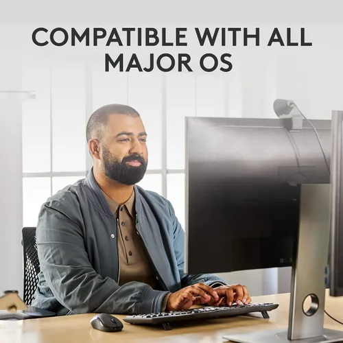 Vista 4 de Logitech MK370 Combo para negocios, teclado inalámbrico de tamaño completo y mouse inalámbrico, receptor USB seguro Logi Bolt, Bluetooth