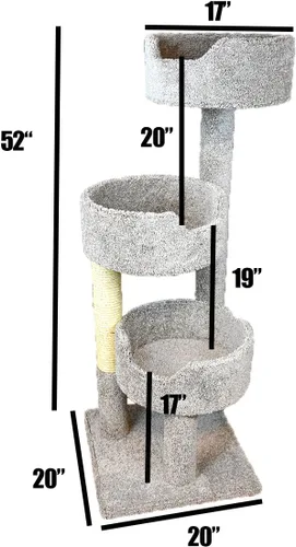 Vista 3 de Torre de lujo para gatos con espaciosas perchas para gatos y poste rascador para gatos grandes
