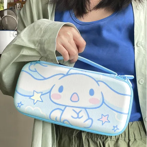 Vista 7 de TIKOdirect Carrying Case for Switch OLED, Cute Portable Travel Bag in Newest Updated Design of Blue Interior with Soft Protective Case, Screen