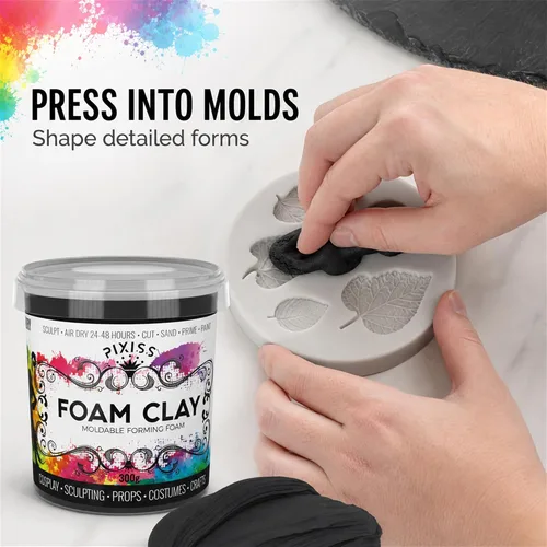 Vista 5 de Arcilla de espuma para modelar de espuma seca al aire – Arcilla suave para cosplay para añadir slime, arcilla de moldeo para esculpir con espuma