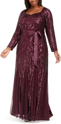 Vista 4 de R&M Richards Lentejuelas de corazón de talla grande para mujer