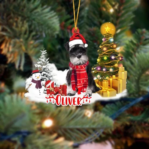 Vista 34 de NAZENTI Adorno personalizado de gato abisinio con árbol de pino, adorno de Navidad personalizado para perros amantes de las mascotas, colgante