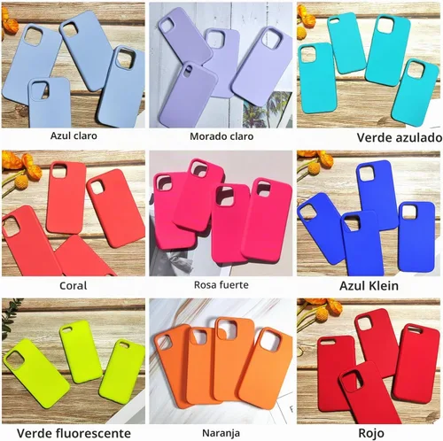 Vista 5 de Funda de silicona líquida compatible con iPhone 11, rosa neón