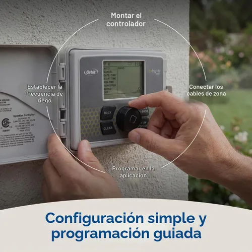 Vista 9 de Orbit 57946 B-hyve Controlador inteligente de rociadores para interiores y exteriores de 6 zonas Aplicación controlada con horarios de riego