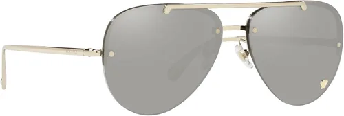 Vista 6 de Versace VE2231 Gafas de sol - (12526G) Oro pálidoGris claro Espejo Plata - 2.362in