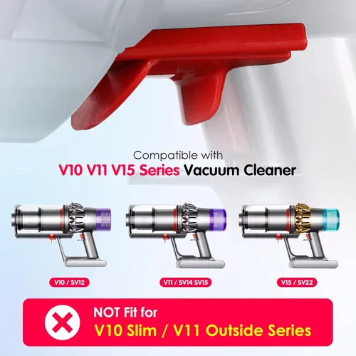 Vista 2 de Bloqueo de gatillo mejorado compatible con Dyson V10 V11 V15, botón de interruptor de aspiradora, compatible con Dyson V10 V11 V15 SV12 SV14 Bloqueo