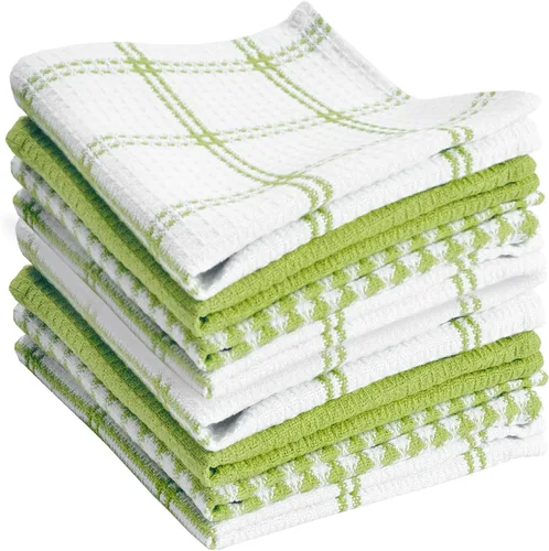 Vista 15 de T-Fal Paños de cocina de gofres de alta calidad: altamente absorbentes, súper suaves de larga duración, 100% algodón, 12 x 13 pulgadas, toalla plana