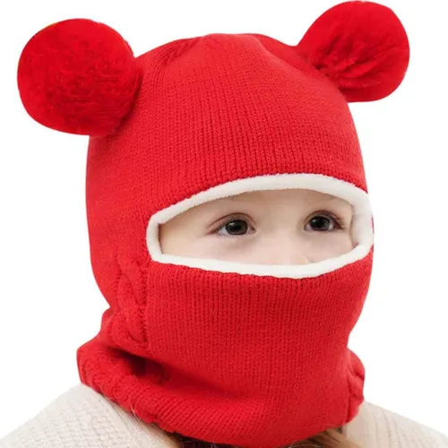 Vista 10 de Invierno Earflap Hat Invierno Con Capucha Bebé Sombrero Cálido Niño Bufanda Bufanda Flap Kid Cap Knit Girl Caps Cuidado del Bebé