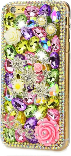 Vista 6 de Funda para iPod Touch (5ª generación), diseño de diamantes de imitación hecho a mano con brillantes brillantes brillantes brillantes con tapón negro