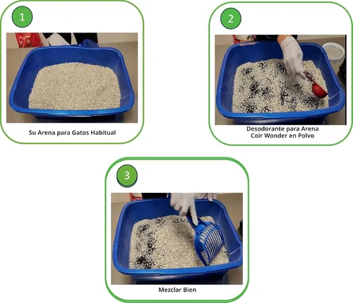 Vista 3 de Coir Wonder Desodorizador para Arena de Gatos – Carbón Activado de 2.2 Libras – Eliminador de Olores para Caja de Arena, Gallinero, Recintos