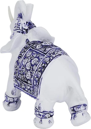 Vista 7 de Decoración de estatua de elefante de animal, figura de resina para el hogar, simulación, linda estatua de animal, riqueza, figura de elefante